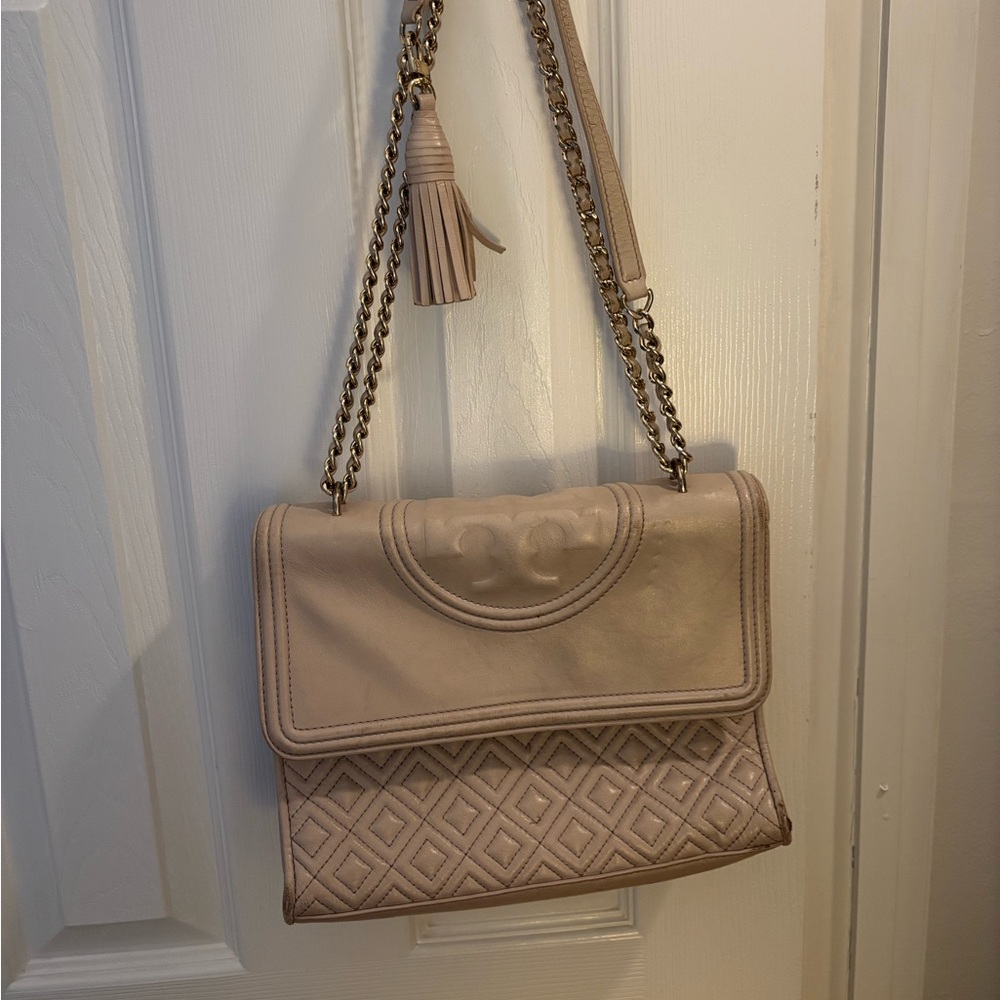 Tory Burch Blush Quilted Shoulder Bag/Crossbody